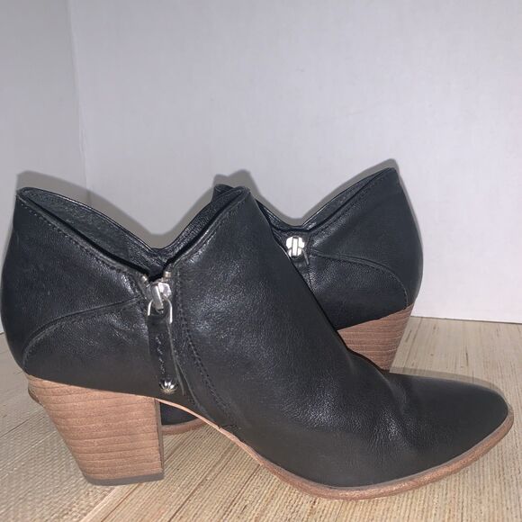 Frye Reed Shootie Ankle Leather Pointed Toe Black Side Zip Booties Women’s 8.5 - Picture 12 of 16